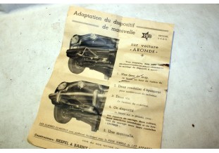 KIT ADAPTATION POUR MANIVELLE DE DEMARRAGE HESPEL ET BARNY...SIMCA ...