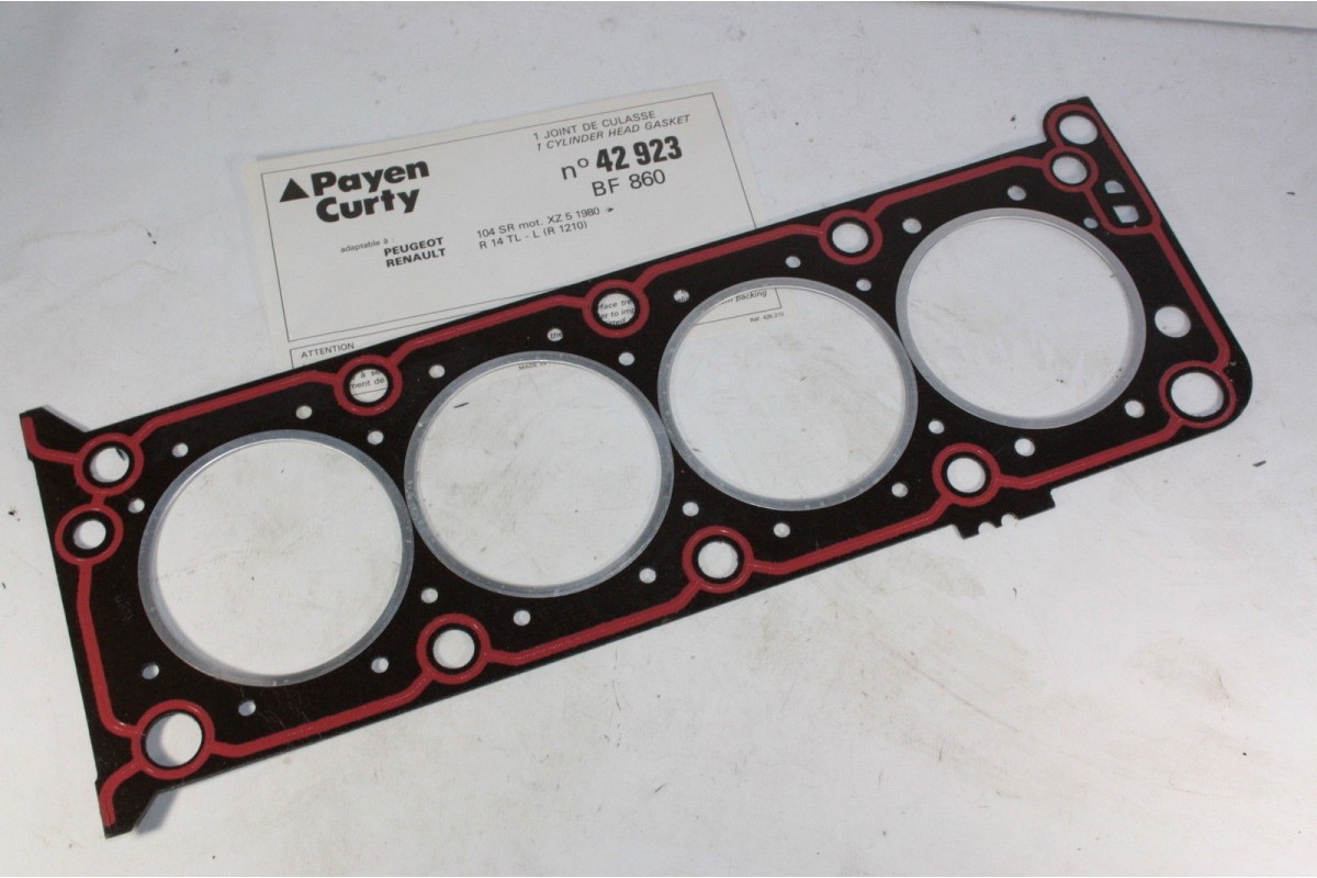 JOINT DE CULASSE CURTY 42 923...PEUGEOT 104 SR RENAULT R14 TL L - T...