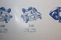 JEU DE RUPTEURS GAUCHE 3101 POUR VOLANTS MAGNETIQUES SAFI...BERNARD...