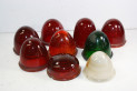 LOT DE 9 DE CABOCHONS DE FEUX EN VERRE ...AUTOS DIVERS COLLECTIONS