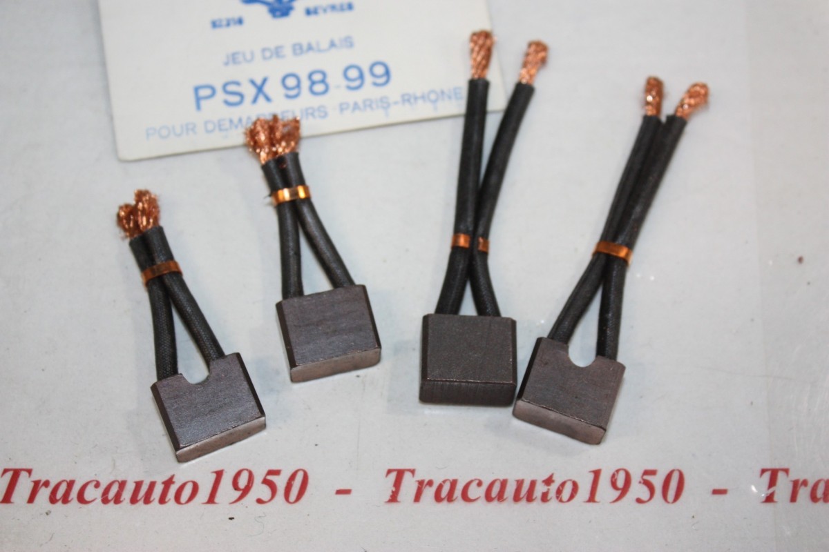 CHARBONS PSX 98-99 POUR DEMARREUR PARIS RHONE...504 D J7 D ESTAFETT...