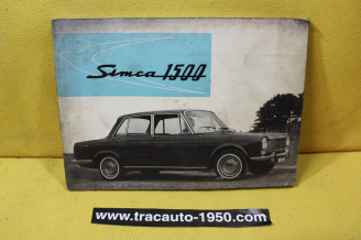 NOTICE D'UTILISATION OU LIVRET DE BORD...SIMCA TALBOT 1500