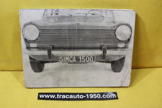 NOTICE D'UTILISATION OU LIVRET DE BORD...SIMCA TALBOT 1500