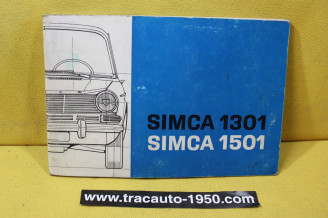 NOTICE D'UTILISATION OU LIVRET DE BORD...SIMCA TALBOT 1301-1501