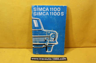 NOTICE D'UTILISATION OU LIVRET DE BORD...SIMCA TALBOT 1100-1100 S