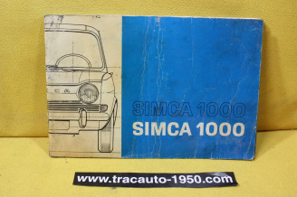 NOTICE D'UTILISATION OU LIVRET DE BORD...SIMCA TALBOT 1000