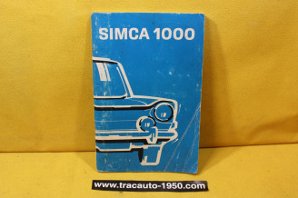 NOTICE D'UTILISATION OU LIVRET DE BORD...SIMCA TALBOT 1000