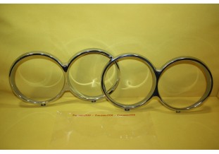 PAIRE DE CERCLAGES DE PHARES DOUBLES...FIAT 124 SPORT