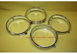 PAIRE DE CERCLAGES DE PHARES DOUBLES...FIAT 124 SPORT