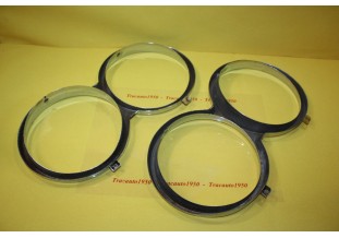 PAIRE DE CERCLAGES DE PHARES DOUBLES...FIAT 124 SPORT
