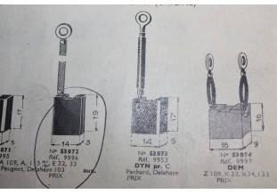 CHARBON 9953 POUR DYNAMOS SEV...AUTOS AVANT GUERRE voir descriptif