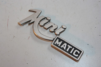 MONOGRAMME ou BADGE DE MALLE "MINI MATIC"...AUSTIN INNOCENTI MINI voir descriptif