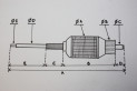 INDUIT + LANCEUR PARIS RHONE pour DEMARREUR 6v D7L, D8L...CITROEN 2CV AMI 6 voir descriptif