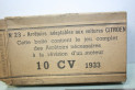 JEU D'ARRETOIRS POUR MOTEUR CITROEN n° 23...CITROEN ROSALIE 10CV voir descriptif