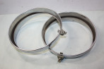 PAIRE DE CERCLAGES DE PHARES A CASQUETTES D/165mm...AUTOS DIVERS voir descriptif