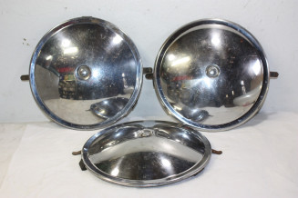 LOT DE 3 ENJOLIVEURS DE ROUE METAL D/210mm...CITROEN ID DS GS