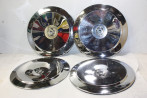 JEU DE 4 ENJOLIVEURS DE ROUE METAL D/235mm...RENAULT 4CV DAUPHINE R8 ???
