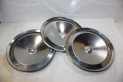 LOT DE 3 ENJOLIVEURS DE ROUE METAL D/222mm...CITROEN 2CV