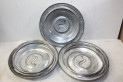 LOT DE 3 ENJOLIVEURS DE ROUE ALU D/255mm...SIMCA ARONDE 1300