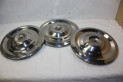 LOT DE 3 ENJOLIVEURS DE ROUE INOX D/235mm...PEUGEOT 304 SERIE 2