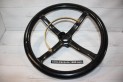VOLANT ANCIEN 4 BRANCHES D/400mm AVEC CERCLO DE COMMANDE...ANCETRES AVANT GUERRE
