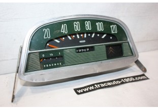 BLC COMPTEUR 6V FOND VERT JAEGER 120km/h...CITROEN AMI 6 HY ??