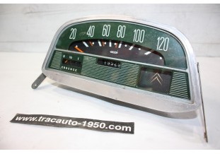 BLC COMPTEUR 6V FOND VERT JAEGER 120km/h...CITROEN AMI 6 HY ??