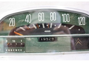 BLC COMPTEUR 6V FOND VERT JAEGER 120km/h...CITROEN AMI 6 HY ??
