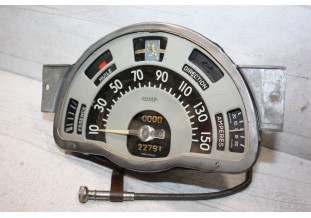 COMBINE BLOC COMPTEUR BITOTALISATEUR JAEGER 150km/h...PEUGEOT 203 1953/1960