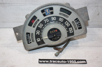 TABLEAU DE BORD BITOTALISATEUR VEGLIA 150km/h...PEUGEOT 203 1953/1960