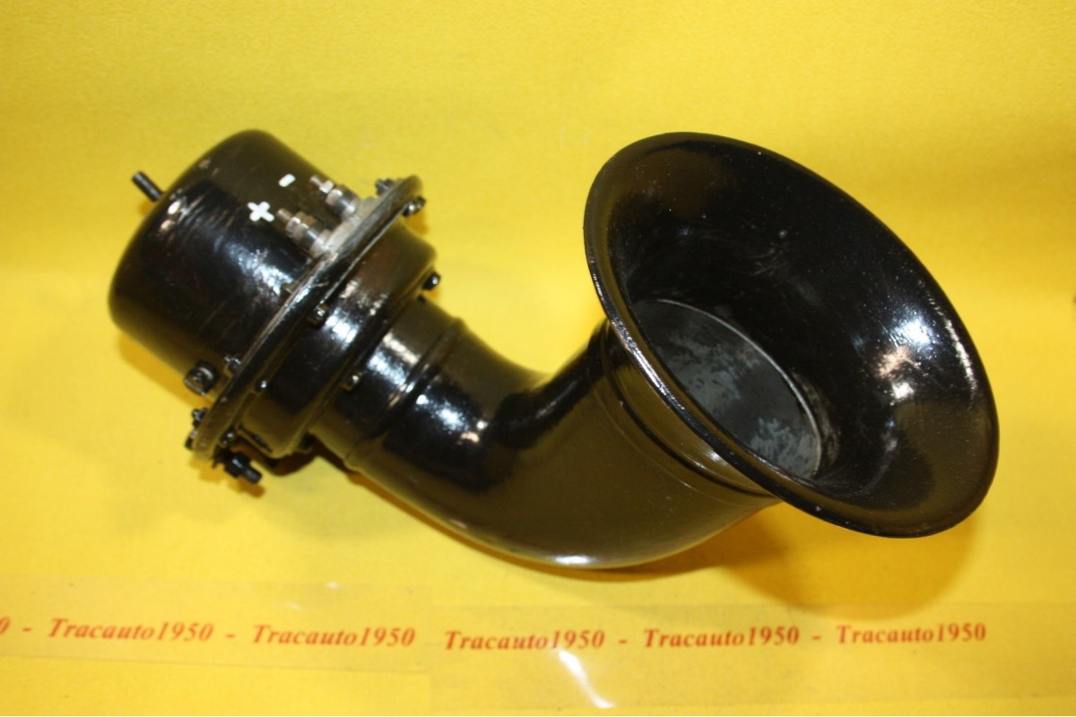 KLAXON 6V GURTNER Ø 125mm TROMPE COUDEE...AUTOS CAMIONS AVANT GUERRE