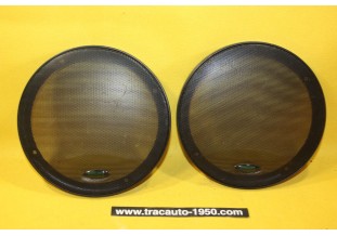 PAIRE DE GRILLES DE HAUT PARLEUR PHILIPS Ø 175mm...AUTOS VINTAGE COLLECTION
