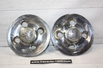 LOT DE 2 ENJOLIVEURS DE ROUE INOX Ø 170mm...ALFA ROMEO