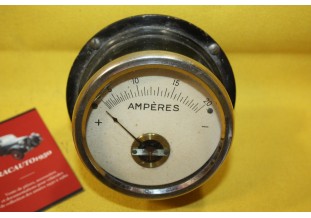 MAMO AMPEREMETRE 20 AMP Ø 107mm...AUTOS CAMIONS AVANT GUERRE