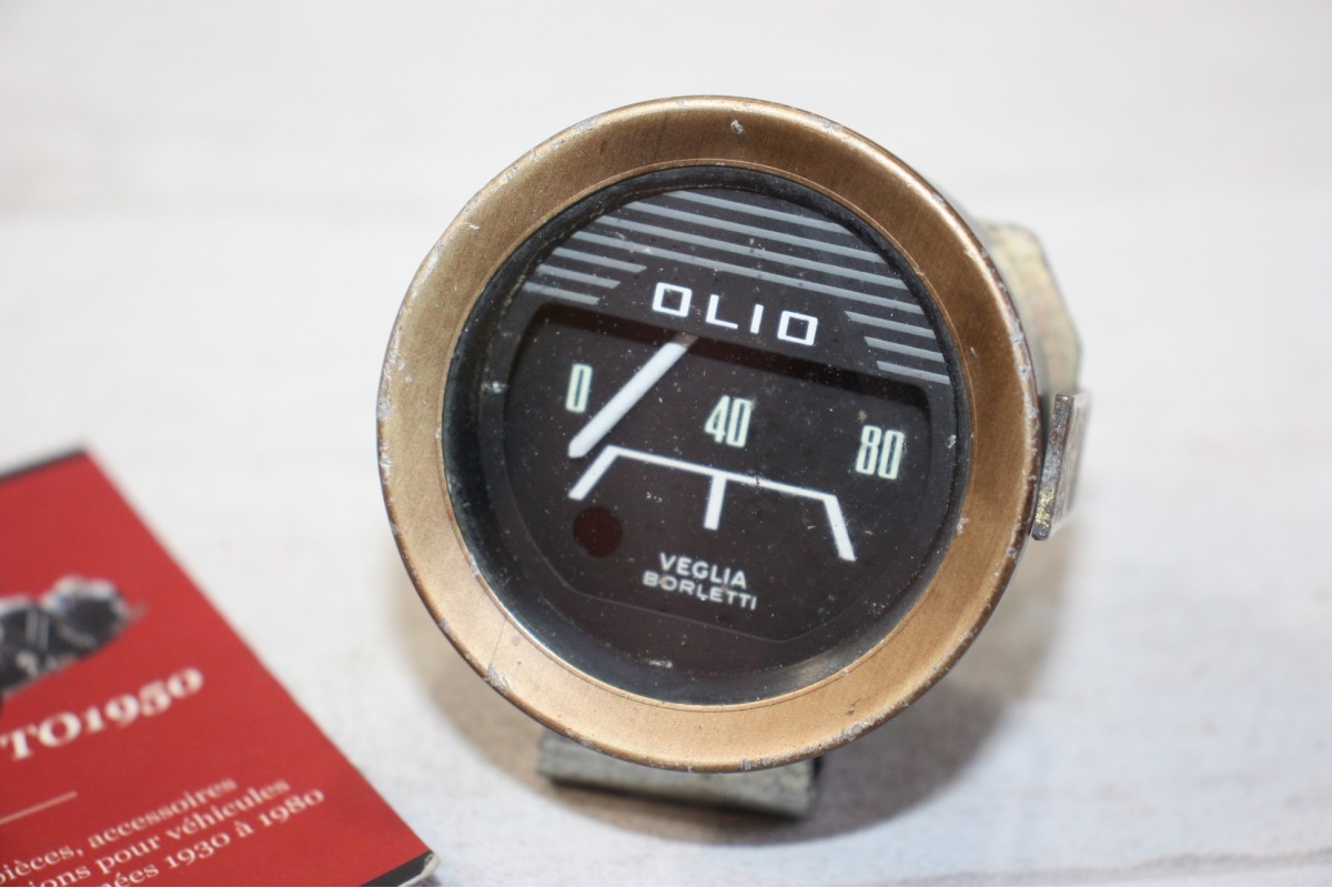 MANO DE TEMPERATURE D'HUILE VEGLIA 12v 80 C°...AUTOS VINTAGE COLLECTION