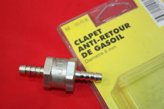 CLAPET ANTI-RETOUR DE GAZOLE  D/6mm...AUTOS MOT DIESEL DIVERS