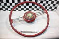 VOLANT QUILLERY VIRAFLEX ROUGE 2 BRANCHES Ø 425mm...CITROEN TRACTION AUTOS ANCIENNES