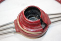 VOLANT QUILLERY VIRAFLEX ROUGE 2 BRANCHES Ø 425mm...CITROEN TRACTION AUTOS ANCIENNES