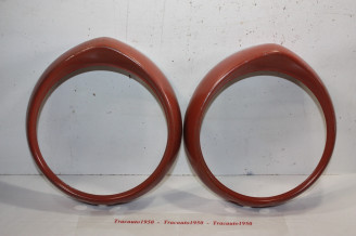 PAIRE DE CERCLAGES DE PHARE SEV MARCHAL 61920703 D/185mm...PEUGEOT 404 ts types