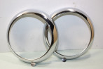 PAIRE DE CERCLAGES DE PHARES SEV MARCHAL 7637 D/150mm...RENAULT 4CV R8 voir descriptif