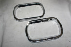 PAIRE DE CERCLAGES DE PHARE D/G CIBIE ...RENAULT R10 - Tracauto1950