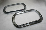 PAIRE DE CERCLAGES DE PHARE D/G CIBIE ...RENAULT R10 - Tracauto1950