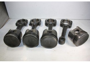 JEU DE 4 PISTONS + BIELLES mot 1070/1275cm3...AUSTIN MINI 1960-1995 voir descriptif