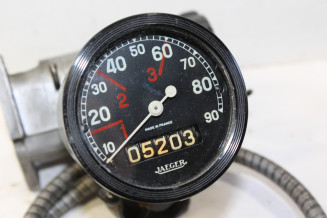 COMPTEUR DE VITESSE JAEGER 90KM/H avec MECANISME D'ESSUIE GLACE...CITROEN 2CV AZ 1952/54