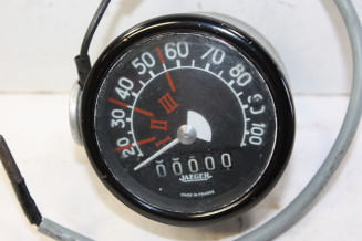 COMPTEUR DE VITESSE ROND 6V JAEGER 100km/h NEUF...CITROEN 2CV AZ 1954/61