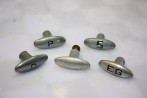 JEU DE 5 BOUTONS DE TIRETTES DE TABLEAU DE BORD...CITROEN TRACTION 11CV 15/6