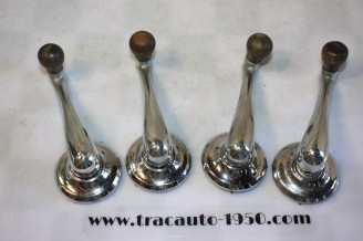 JEU DE 4 MANIVELLES LEVES GLACES DE PORTES + EMBASES...CITROEN TRACTION 11CV 15/6