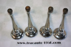 JEU DE 4 MANIVELLES LEVES GLACES DE PORTES + EMBASES...CITROEN TRACTION 11CV 15/6