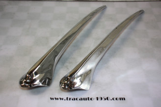 PAIRE D'ENJOLIVEURS CHROMES DE FEUX D'AILES AVANTS...CITROEN TRACTION 11CV 15/6