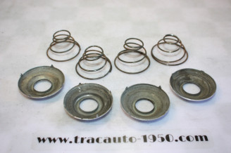JEU DE 4 COLLERETTES DE POIGNEES DE PORTES INTERIEURES...CITROEN TRACTION 11CV 15/6